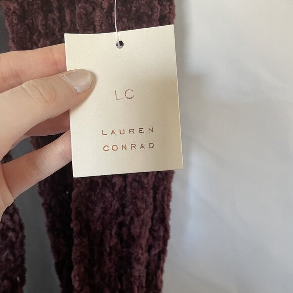 NWT LC Lauren Conrad maroon infinity scarf soft comfortable one size - Picture 5 of 7